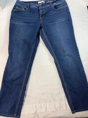 Angels Forever Young Curvy Skinny Jeans Womens 16 Blue Stretch Denim